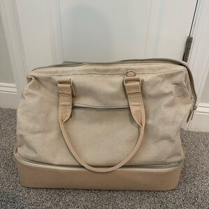 BEIS Beige Canvas weekender Bag